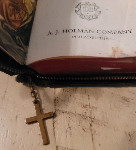 VINTAGE 1940's Pocket Size ‘New Testament’ Mini Bible with Zipper 5" tall - Bild 3 von 8