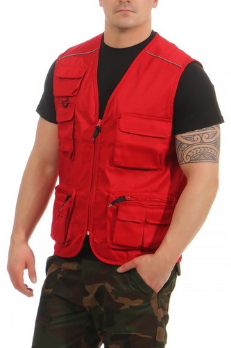 Herren Safari Weste mit Taschen funktionale Arbeitsweste Outdoor-Weste Ärmellos - Bild 28 von 51