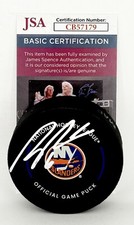 Ryan Pulock signed New York Islanders Official Game Puck autographed JSA