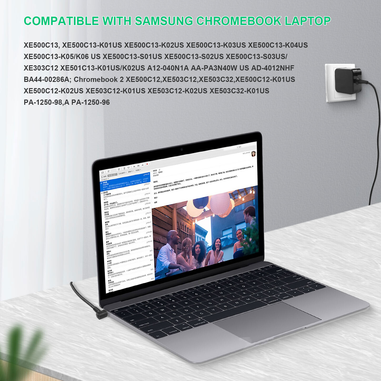 AC Adapter for SamsungChromebookCharger 2 3 PA125098 Xe500c13