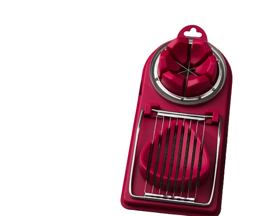 Stainless Steel Kitchen Egg Cutter Tool Slicer Boiled Egg Tomato Chopper Red New - Picture 5 of 9