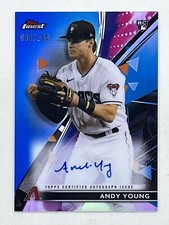 Andy Young 2021 Topps Finest Blue Refractor Auto RC /150 #FA-AY MLB Trading Card
