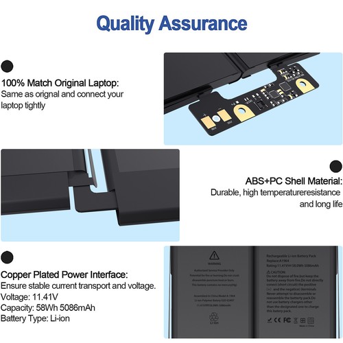A1964 Battery for Apple Macbook Pro 13" A1989 Mid 2018 2019 EMC 3214 A1990 A2251 - Picture 9 of 14