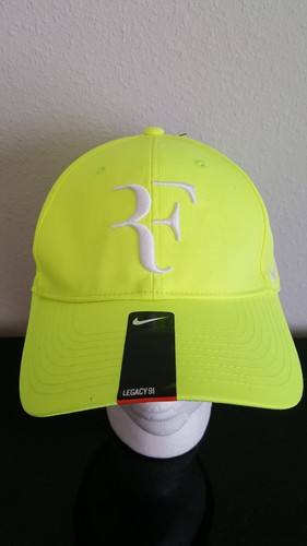 Nike ROGER FEDERER Tennis Hat Cap Legacy 91 Volt-White RF 371202-702 - Picture 8 of 18