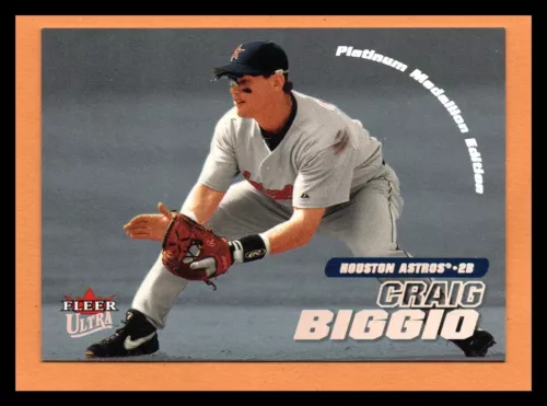Craig Biggio Fleer Ultra 2001 Platinum Medallion #214P (17/50) HOF 2015 (NM-MT)