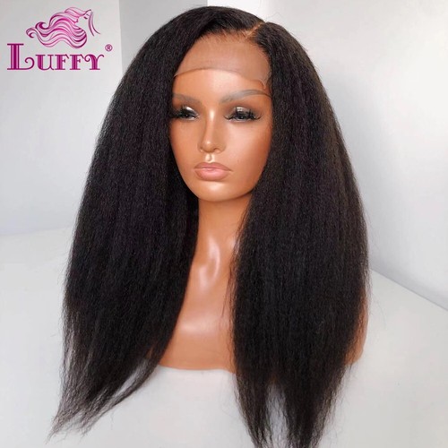 360 Pelucas de Encaje Kinky Recta 13*6 Encaje Frontal Cabello Humano Brasileño Pelucas de Encaje Completas - Imagen 2 de 12