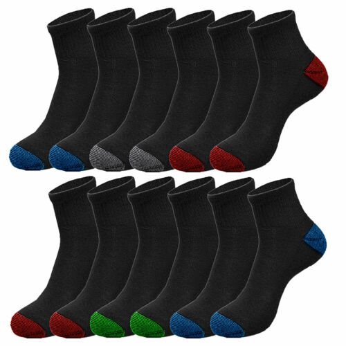 3-12 Pairs Mens Athletic Premium Plain Classic Cotton Ankle Crew Socks Size 9-13 - Picture 3 of 15