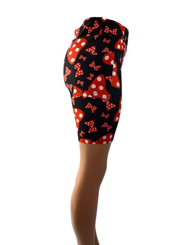 Classic Minnie Mouse Polka Dot Bows Leggings Capri Shorts Multiple Sizes POCKETS - Picture 41 of 44