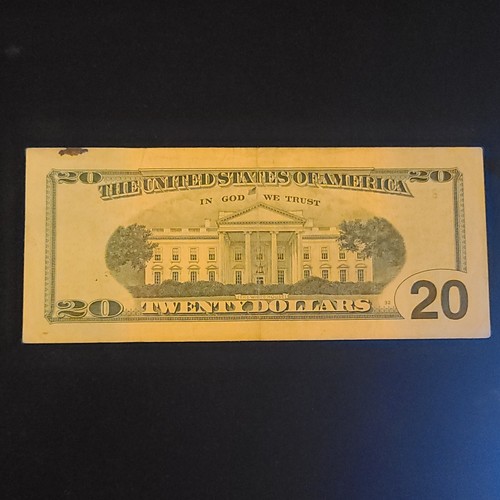 $20 Bill Near Solid Serial #22222282 - Picture 3 of 3