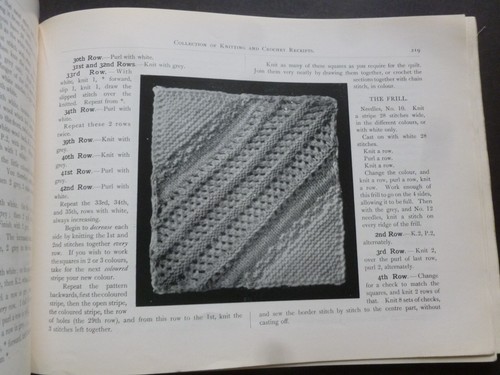 COLLECTION OF KNITTING & CROCHET RECEIPTS 1908 – Antiquarian Knitting Patterns - Picture 14 of 21