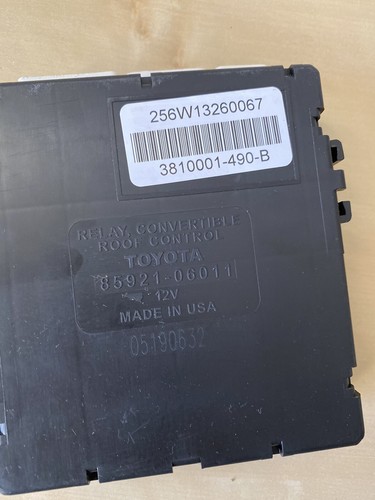 04-08 Toyota Solara Convertible Top Roof Folding Lift Control Module OEM - Picture 2 of 6