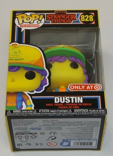 Funko POP! Stranger Things Dustin 828 Blacklight Target exclusivo artista de Netflix - Imagen 2 de 5