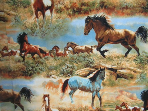 Wild Horses Wild Wings David Textiles Quilting Cotton Fabric 1YD X 44"W NEW - Picture 7 of 8