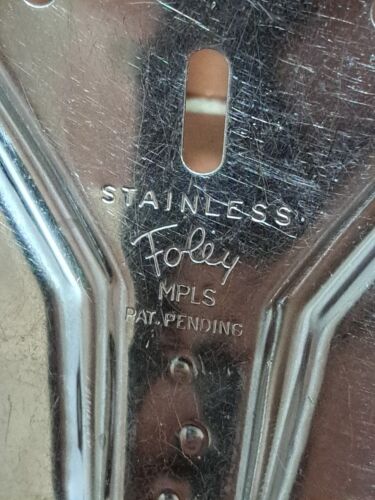 Foley Stainless Steel Wide Slotted Turner Flipper Curved Spatula USA Vintage - Picture 2 of 11