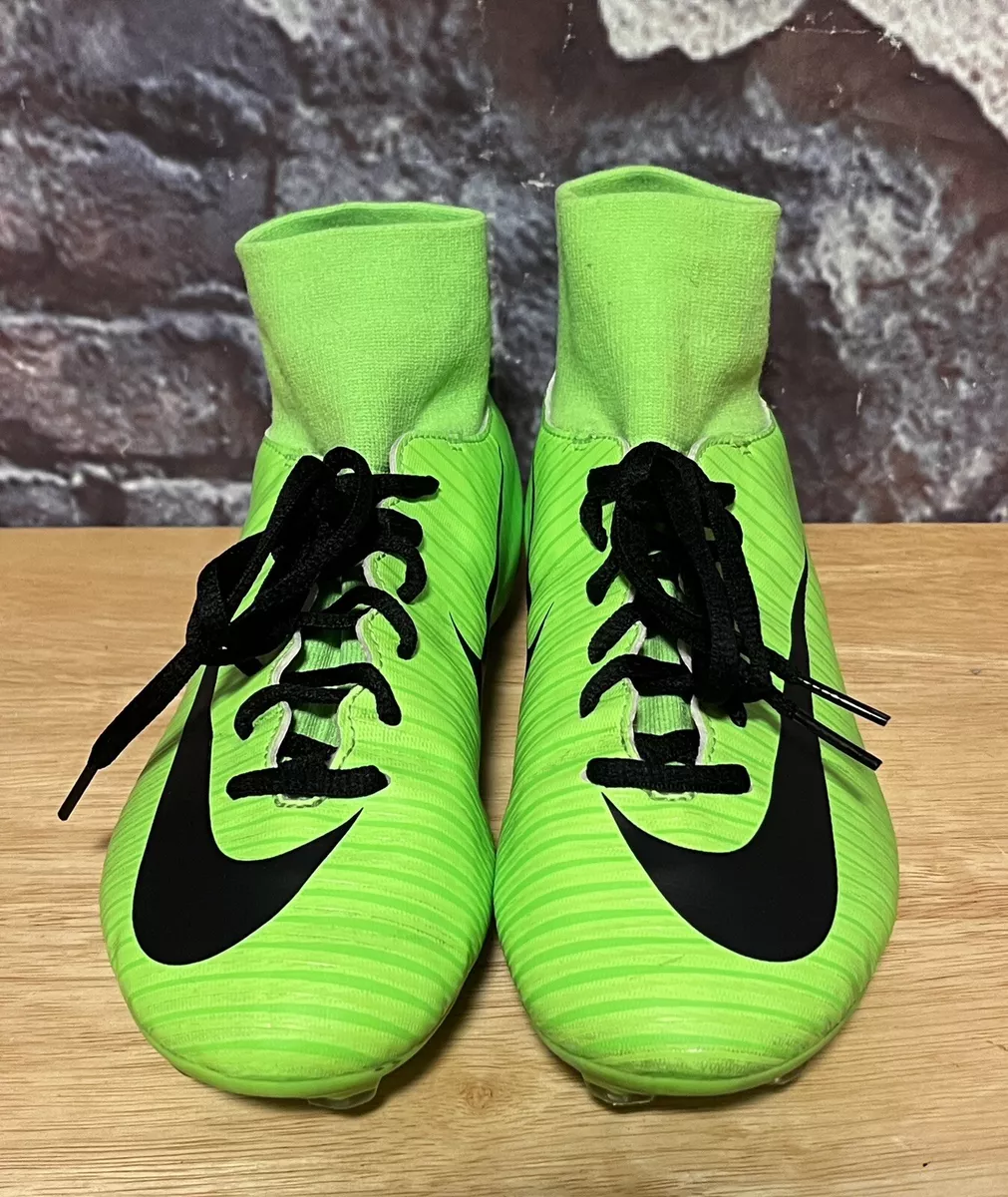 Nike Mercurial Flyknit Cleats Electric Green- Size 5.5 Y eBay