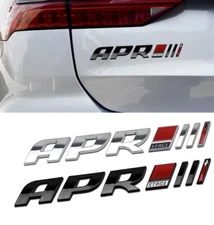 APR Stage 3 III+ Tuning Silver Black Rear Emblem Badge Trunk RS S3 S4 A4 Q5 Q7