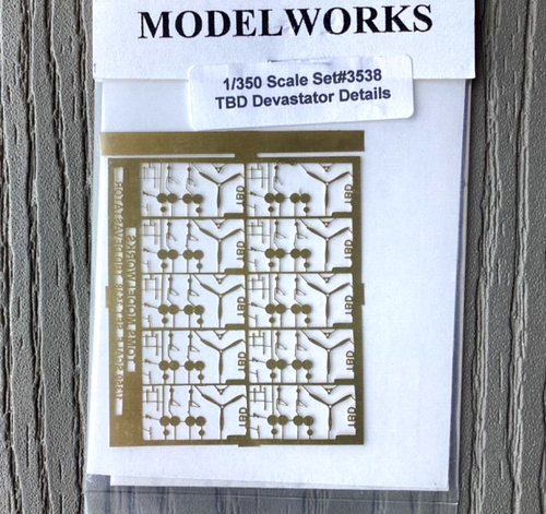 Tom's Modelworks Photo Etch 1/350 TBD Devastator Detail Set for 10 Planes # 3538 - Picture 6 of 6