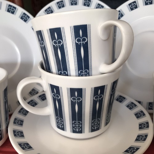 Vintage 4 Cups & 4 Saucers Noritake Progression China Pacific Japan 9010 Retro, - Picture 4 of 12