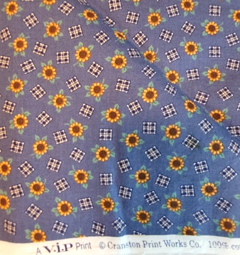 Vintage Quilting 100% Cotton Fabric, Various Makers, Blue tones, Geometrics 5 pc - Picture 5 of 5