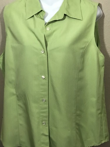 FIRST ISSUE LT GRÜNE ÄRMELLOSE BLUSE GR. L NEU OHNE ETIKETT - Bild 1 von 3