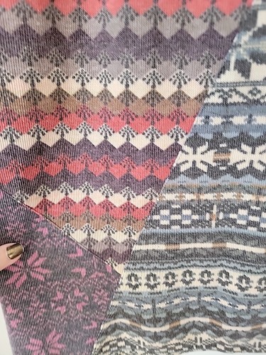 Sacred Threads Sweater  Dress XL Aztec Patchwork  Sharkbite Hem Longsleeve - Picture 8 of 14