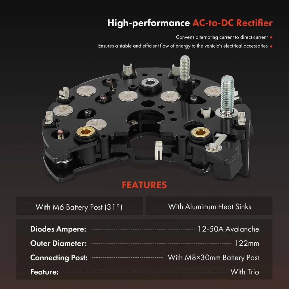 Diodo rectificador alternador para BMW 320i 323is 325i 328is 525i 540i 740i Z3 840Ci Foto 2 de 4