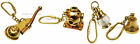 Set Of 4 Key chain Diving Helmet Whistle/Lantern/Ship Bell Nautical Key Ring New