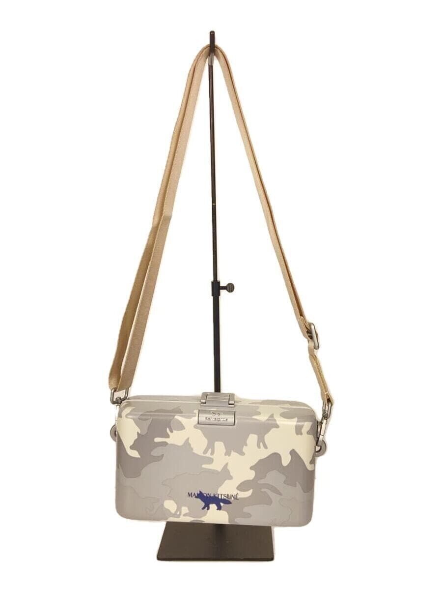 Maison Kitsune x Samsonite Collab Shoulder Bag Gray Unique Maison Kitsune x Samsonite Collab Shoulder Bag Gray Unique