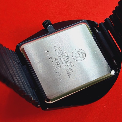 BMW M Watch Chronograph Vintage M-3000 Rare Black ETA 958.331 Rally 810-10074 - Picture 6 of 11