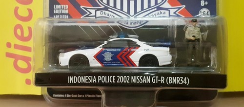 GREENLIGHT BISHOP Exclusive INDONESIA POLICE 2002 NISSAN GT-R (BNR34) R-34 - Picture 10 of 11