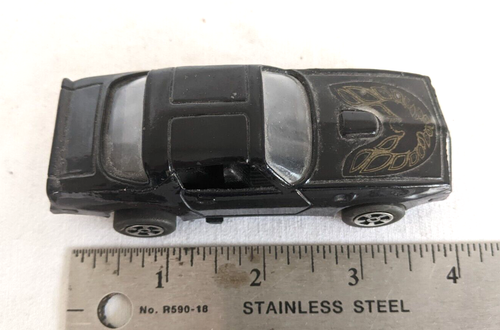 VTG 1980s DIECAST TRANS-AM FIREBIRD SMOKEY BANDIT BLACK PULL-BACK TOY TAIWAN - Picture 2 of 5