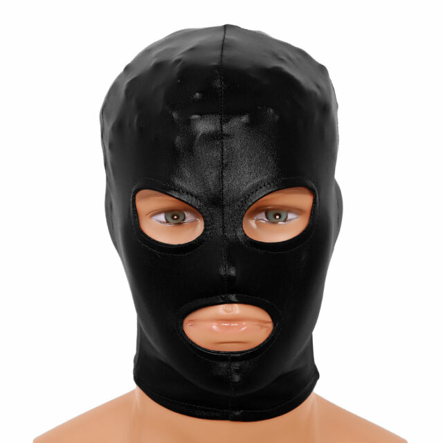 iiniim Blindfold Mask Eye Face Open Mouth Hood Head Mask Spandex Costume