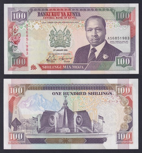 Banknotes Kenya 100 Shilingi 1992 P 27d Fds / UNC