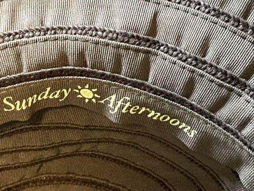 Sunday Afternoon Hat Womens Size M Brim Vineyard Brown Bow Hat Band - Picture 8 of 10
