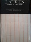 Brand New Ralph Lauren Pair of King Pillowcases Spencer Stripe Sateen Blush