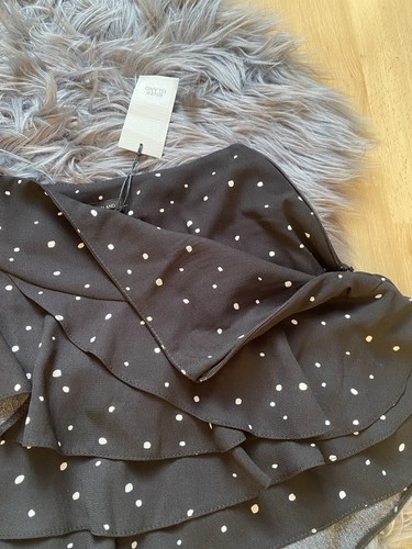 Polka Skort River island shorts Skirt Black white - Picture 9 of 10