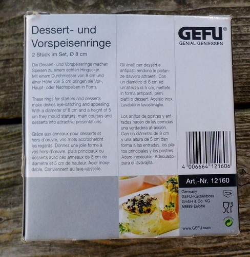 Gefu: Vorspeisen- und Dessertringe - 2 Stück - 8 cm Ø - Bild 2 von 4