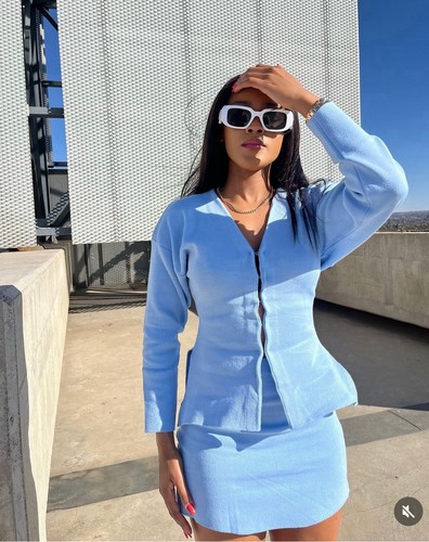 ZARA NWT LIGHT BLUE KNIT FITTED CARDIGAN VISCOSE BLEND | 2142/058 ALL SIZES SS24 - Picture 15 of 23