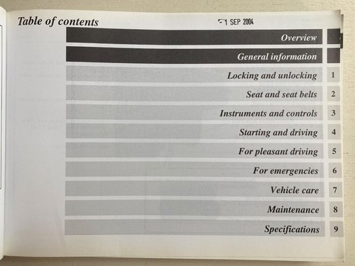 Mitsubishi Colt Owner's Manual Handbook 2004 #OZME05E2 - Picture 3 of 4