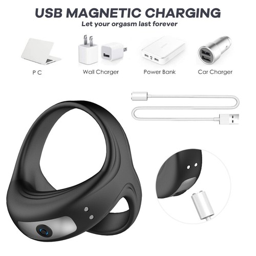 Vibrating Penis Cock Ring Stronger Erection Testicles Stimulates Sex Toy for Men - Picture 8 of 12