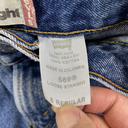 Levis 569 Jeans Boys 8 24x22 Loose Straight Denim Distressed Grunge Skater Kids - Picture 13 of 18