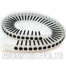 #6-9 x 1-1/4" Collated Drywall Screws  Bugle Point Phillips, Coarse Thread