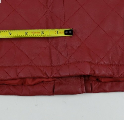 QVC Dialogue Women's Leather Jacket Size XS Puffer Quilted Button Down - Picture 8 of 8