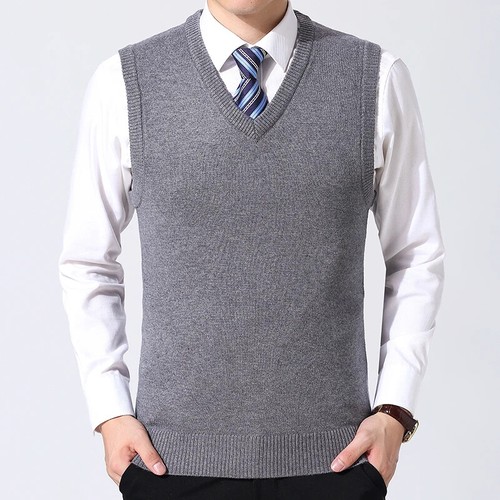 Chaleco Elegante Para Hombre Suéter Sin Mangas Cálido Y Cómodo Otoño E Invierno - Bild 16 von 18