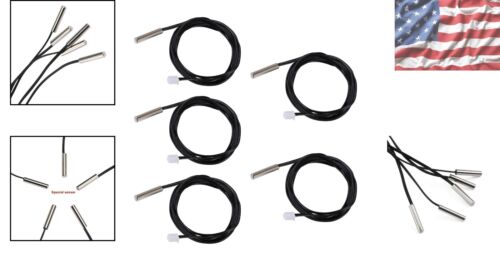5-Pack Waterproof 1-Meter Stainless Steel Temperature Sensors with 10K Accuracy - Picture 2 of 10