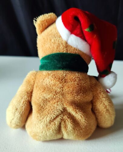 Ty Beanie Babies Plush - 2003 Holiday Teddy - MWMT, Bear Red Hat Scarf, Retired - Picture 3 of 11