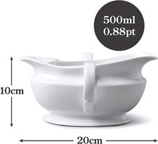 Traditional Large Gravy Boat Fat Separator With Double Handles for Easy Pouring