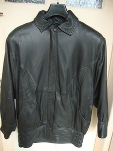 Cuir Veste Taille En Agneau 42 Neuve Noir Pwd4qdrx0
