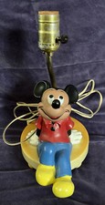 Vintage 1960s Mickey Mouse Table Lamp/Night Light Rubber Walt Disney WORKS GREAT