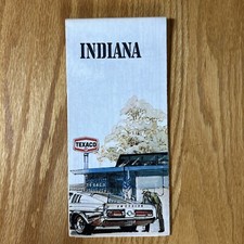 Texaco Map Indiana Indianapolis Fort Wayne Goshen 1975 Gas and Oil Folding